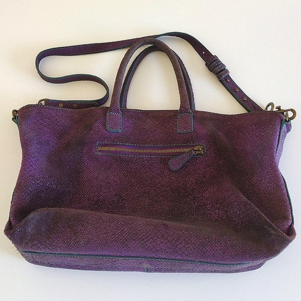 Liebeskind Berlin Metallic Purple Leather Convertible Bag Large - Picture 6 of 16